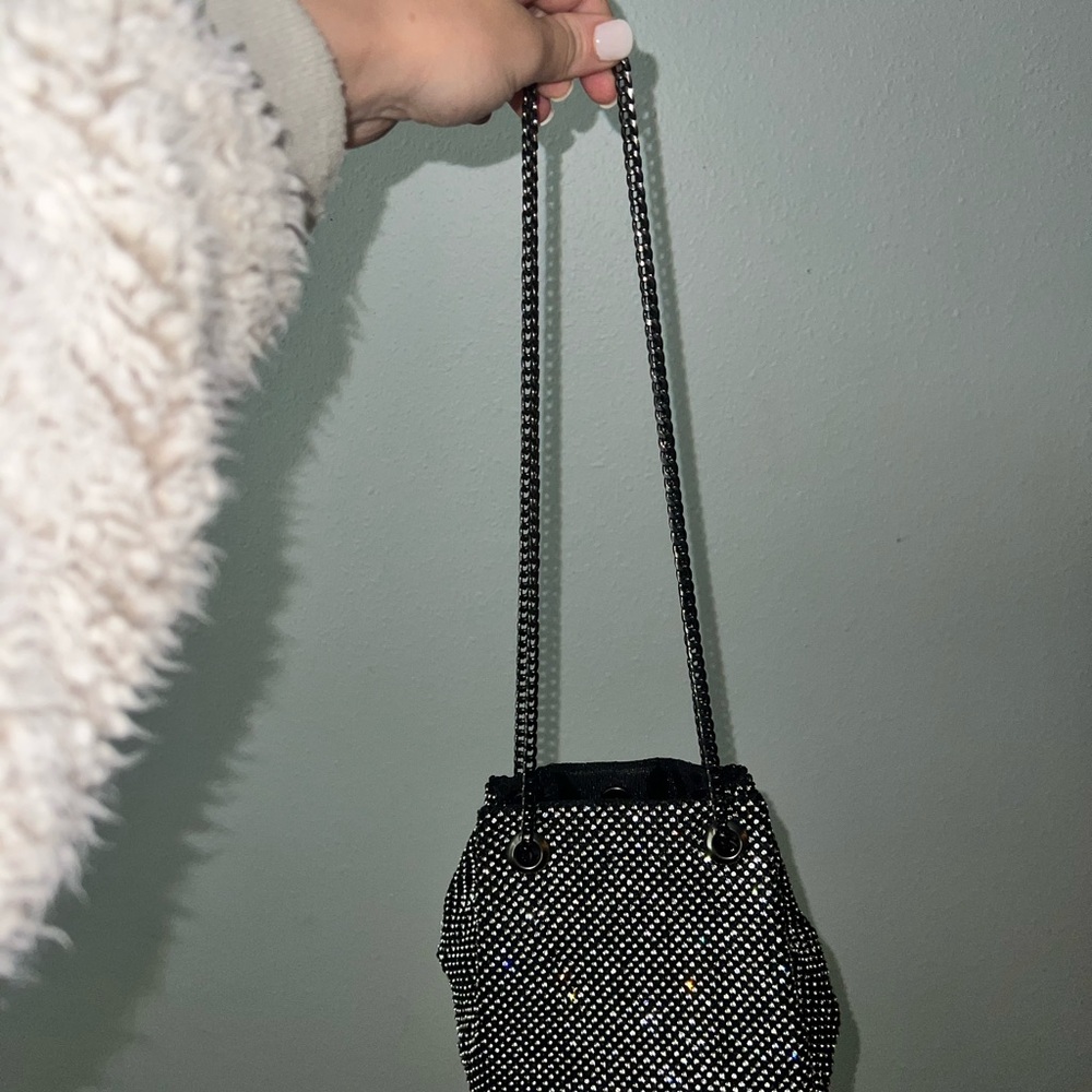 Billini Black and White Mini Bag with Chain Strap